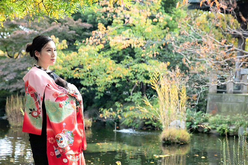 プライベートでのお宮参りの写真