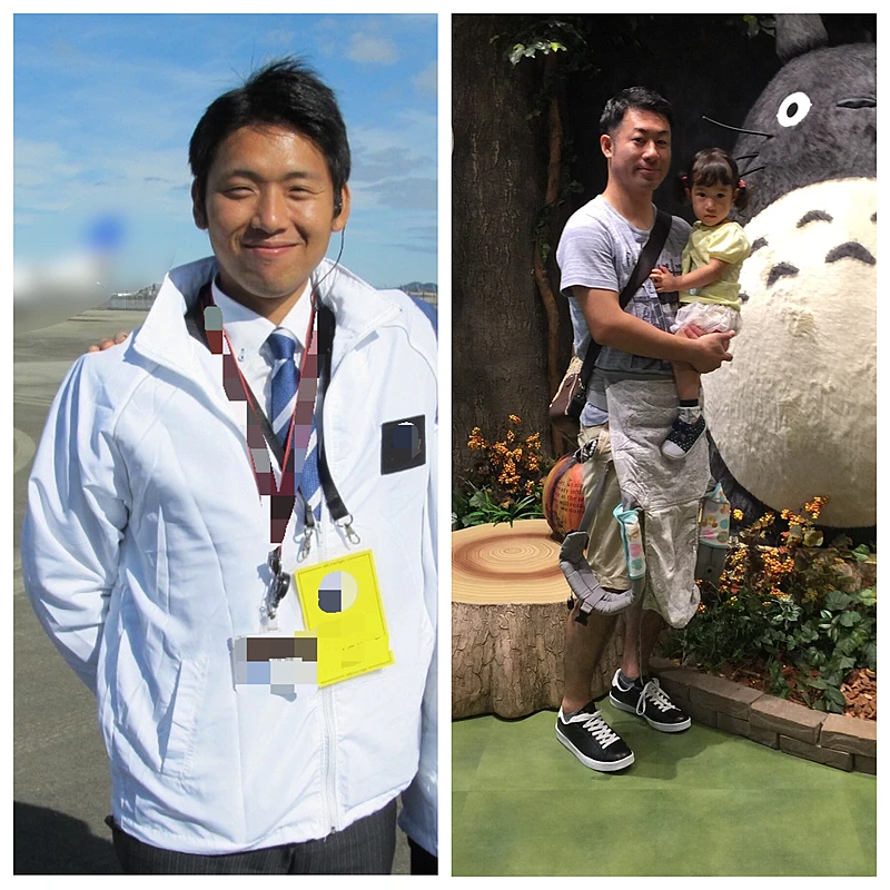 入社前の水野（左）と二野瀬（右）